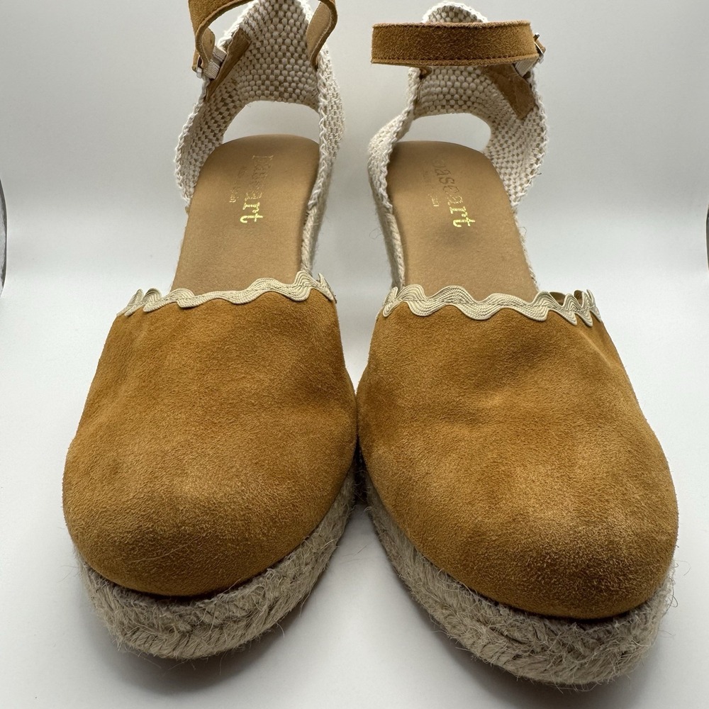 Paseart Suede Leather Esparille Wedge Shoes Made In Spain Size 40  (7.5 uS) - Picture 7 of 13